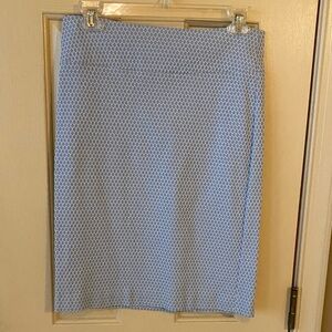 Elegant Blue Patterned Women's Skirt